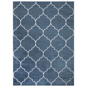 Concord Global Rugs-Jefferson Collection-Morocco Trellis Blue , Blue