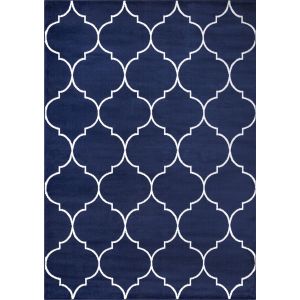 Concord Global Rugs-Jefferson Collection-Morocco Trellis Navy , Navy
