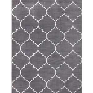Concord Global Rugs-Jefferson Collection-Morocco Trellis Gray , Gray