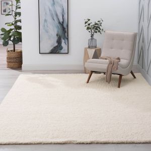 Tayse Rugs Jersey Shag Alana JRS1001 Cream