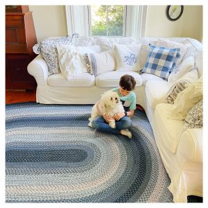 Homespice Rugs-Ultra Durable Braided Rug-Juniper-Blue