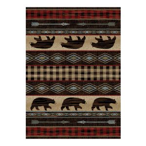 Mayberry Rugs Lodge King LK2020 Bear Down Red