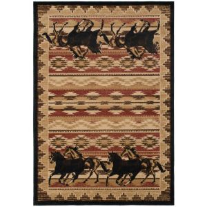 Mayberry Rugs Lodge King LK6983 Untamed Black