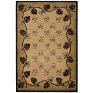 Mayberry Rugs Lodge King LK7261 Pine Bluff Beige
