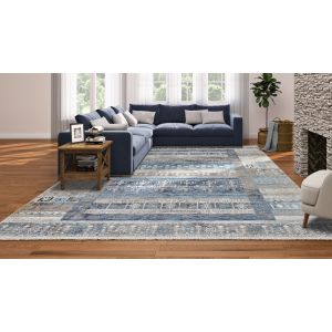  Couristan Rugs NOSTALGIA SERAPI NS051405 DENIM/TAWNY