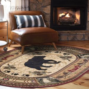 Tayse Rugs Nature Black Bear NTR6550 Brown