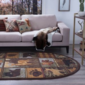 Tayse Rugs Nature Colorblock Wildlife NTR6568 Multi-Color