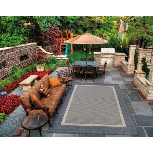  Couristan Rugs PALO SANTO TULUM PS024001 POOL BLUE