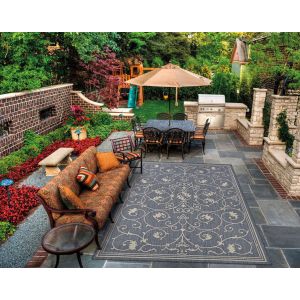 Couristan Rugs PALO SANTO ENSENADA PS044001 POOL BLUE