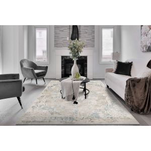 Dynamic Rugs QUARTZ QU27064195 Ivory/Grey/Blue