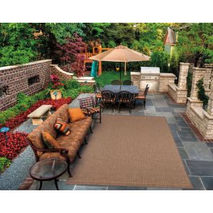 Couristan Rugs RECIFE SADDLESTITCH R0011500 COCOA/NATURAL