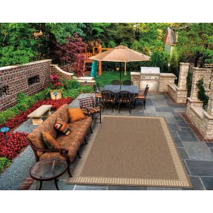 Couristan Rugs RECIFE WICKER STITCH R6811500 COCOA/NATURAL