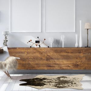 Linon Rugs Faux Cow Hide RUGFCHMNBWNWS