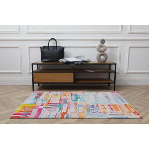 Linon Rugs Motif Printed Faux Rabbit RUGPR01