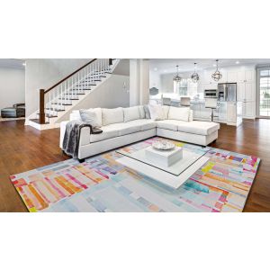 Linon Rugs Motif Printed Faux Rabbit PR01
