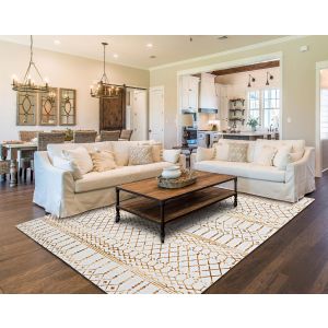 Linon Rugs Motif Printed Faux Rabbit RUGPR06