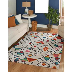 Linon Rugs Motif Printed Faux Rabbit RUGPR08