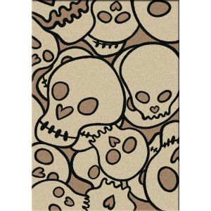 American Dakota Rugs Motor Head 0005NAT Black