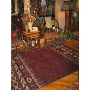 American Dakota Rugs Cabin 0060RED Burgundy