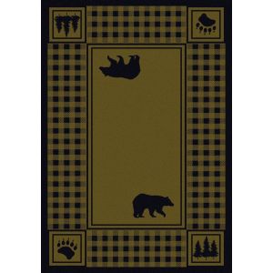 American Dakota Rugs Cabin 0088GRN Green