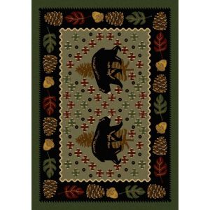 American Dakota Rugs National Park 0138GRN Green