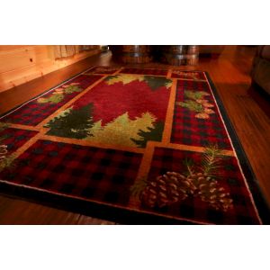 American Dakota Rugs National Park 0225RED Red