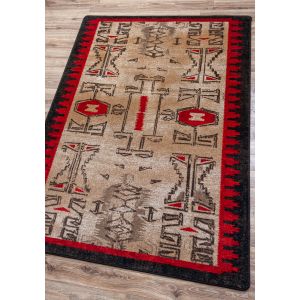 American Dakota Rugs OKA OKA0345RED Brown