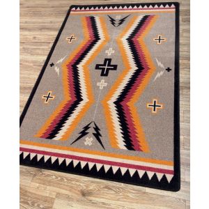 American Dakota Rugs Sacha Knight Collection S0230BKF Orange
