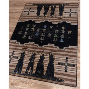 American Dakota Rugs Native American Partner SPJ0290BRN Brown