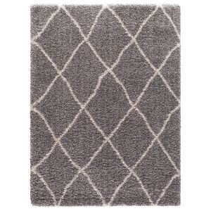Concord Global Rugs-Ocean Shag-Trellis Silver , Silver