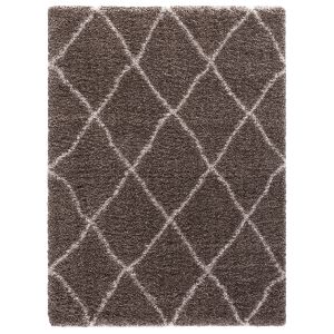 Concord Global Rugs-Ocean Shag-Trellis Light Brown , Light Brown