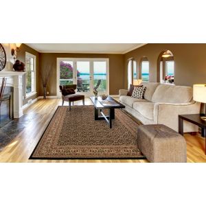 Concord Global Rugs-Persian Classics-Herati Black , Black