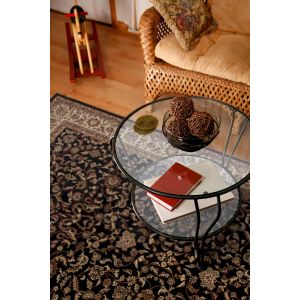 Concord Global Rugs-Persian Classics-Kashan Black , Black