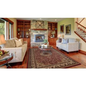 Concord Global Rugs-Persian Classics-Isfahan Red , Red