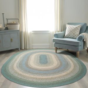Homespice Rugs-Cotton Braided Rug-Baja Blue-Blue