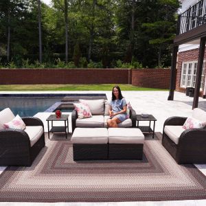 Homespice Rugs-Ultra Durable Braided Rug-Driftwood-Chocolate