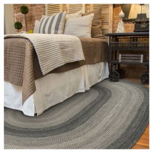 Homespice Rugs-Jute Braided Rug-Flint Hill-Grey