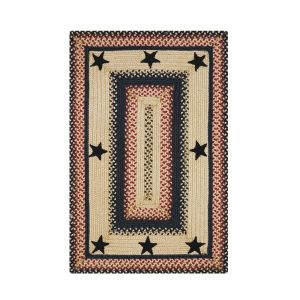 Homespice Rugs-Jute Braided Accessories-Primitive Star Gloucester-Black