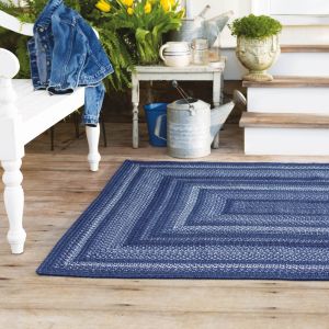 Homespice Rugs-Pure Comfort Braided Rug-Indigo-Blue