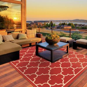 Oriental Weavers Rugs MERIDIAN MEI 1295r Red/ Ivory