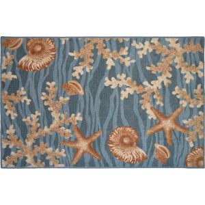 Mayberry Rugs Seaside SEA10422 Beach Treasures Blue