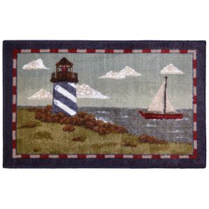 Mayberry Rugs Seaside SEA5279 Rocky Bay Lighthouse Multi