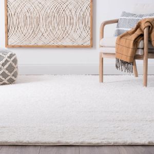 Tayse Rugs Soho Shag Milly SOH1300 White