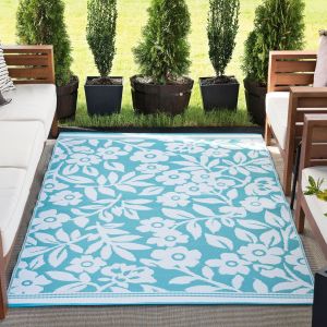 Tayse Rugs Sunset Kaliyah SUN1001 Aqua