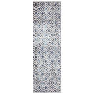 Concord Global Rugs-Vintage Collection-Diamonds Blue , Blue
