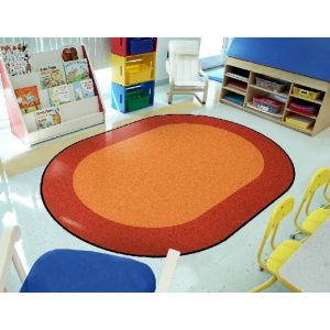 Joy Carpets Rugs Kid Essentials 1898-03 All Around Orange