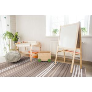 Joy Carpets Rugs Kid Essentials 2010-03 All Lined Up Neutral 