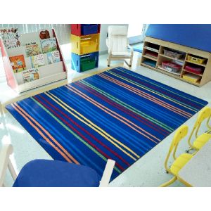 Joy Carpets Rugs Kid Essentials 2010-01 All Lined Up Rainbow