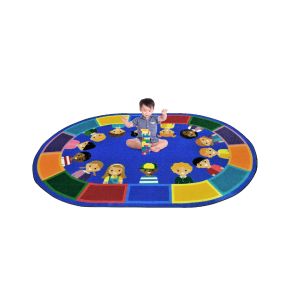 Joy Carpets Rugs Kid Essentials 1923-01 All of Us Together Multi