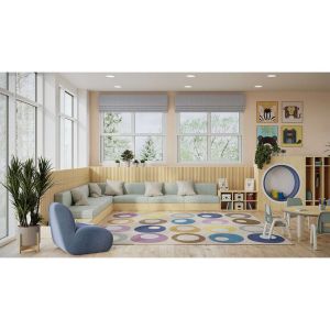 Joy Carpets Rugs Kid Essentials 2179-01 All Together Now Beige